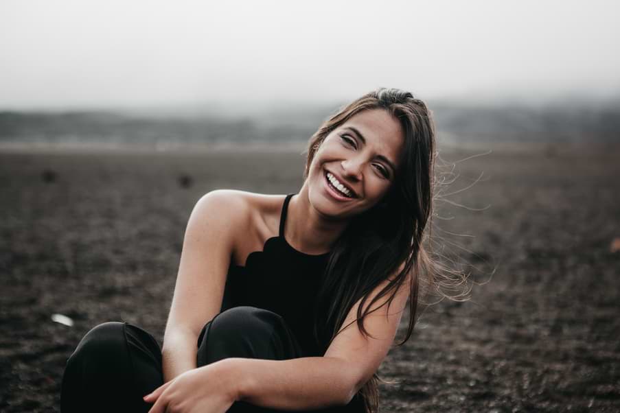 happy woman that received a positive result after a smear test