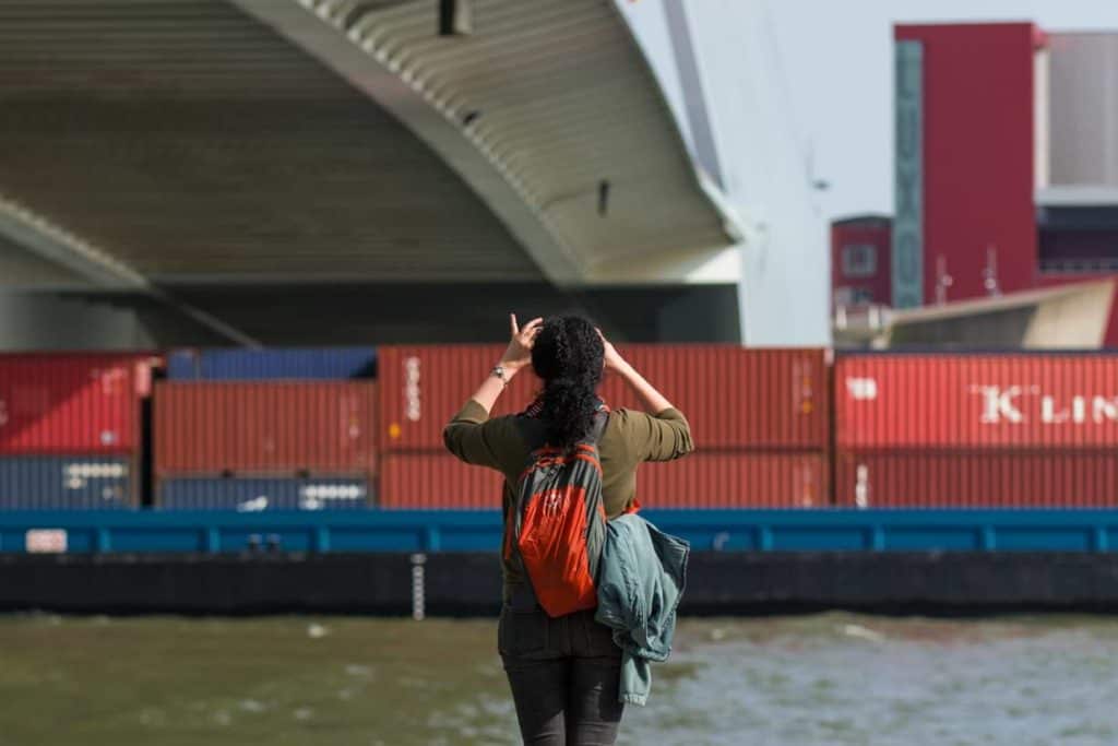 Woman travelling after getting a Hepatitis A vaccine